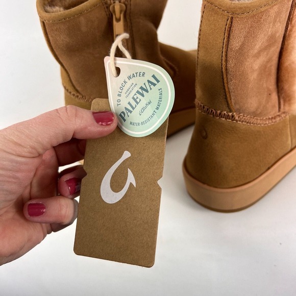 OluKai Pa'ina Hulu women's size 7 tan suede minimalist water resistant boots - Picture 11 of 12